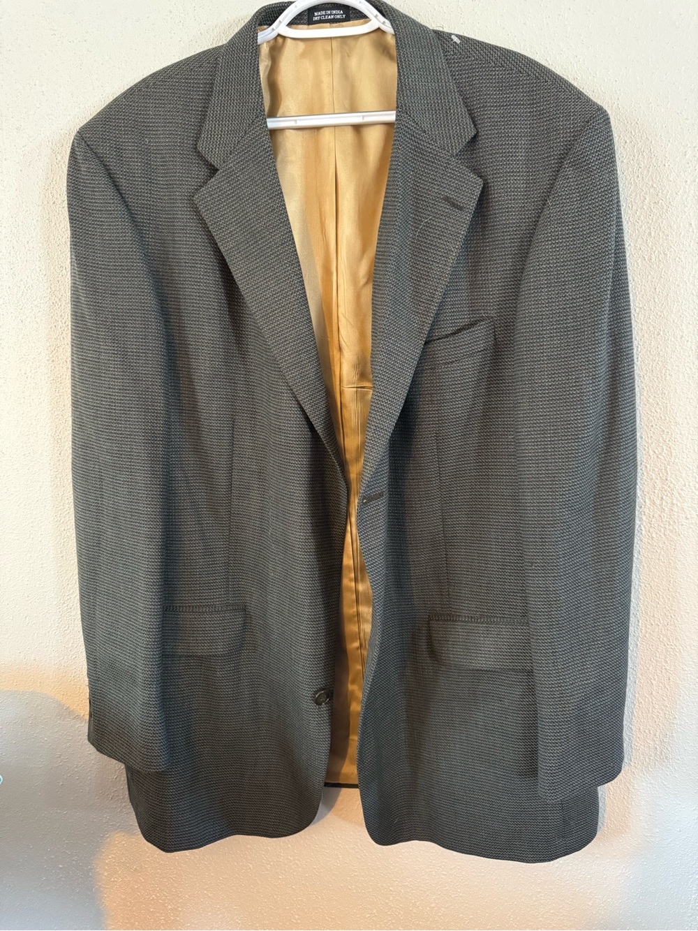 Oscar de la renta Men's Gray Textured Blazer - Classic Tailored Style